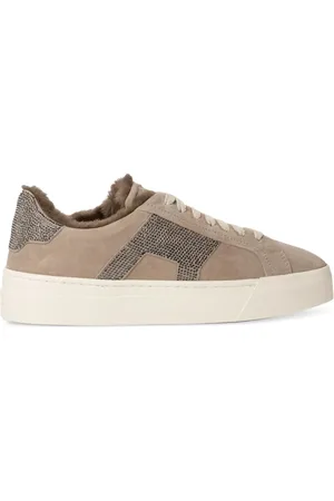 santoni Plateau-sneakers i ruskind