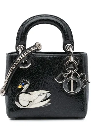 Dior Mini Swan Lady Dior satchel-taske i hjorteskind med keramisk effekt fra 2016