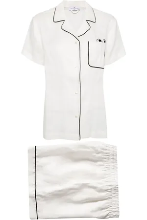 Anya Hindmarch Pyjamassæt i hør med øjne