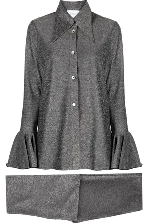 Sleeper Pyjamas i lurex med flæsekant (sæt med to)