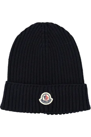 Moncler Ribstrikket hue med logomærke