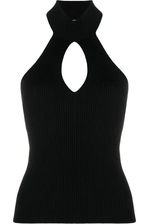 FEDERICA TOSI Ribbet top med halterneck