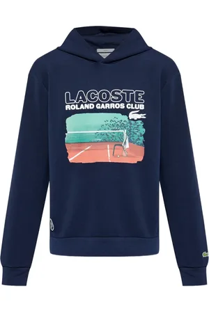 Lacoste X Roland Garros hættetrøje med grafisk tryk