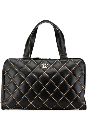 CHANEL CC Wild Stitch håndtaske i lammeskind fra 2000-2002