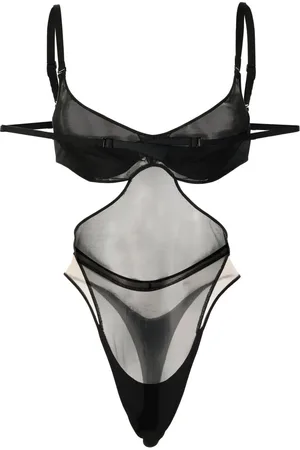 MUGLER Bodysuit med udskæringsdetalje