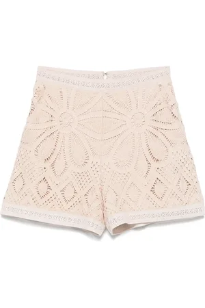 PATBO Blomstrede shorts i hæklet strik