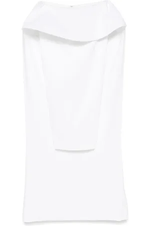 Rowen Rose Mellemlang nederdel med peplum-snit