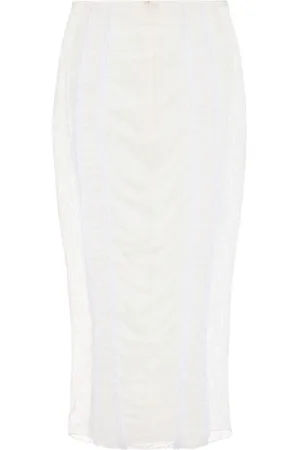 Elisabetta Franchi Pencil-nederdel med ruchet blonde