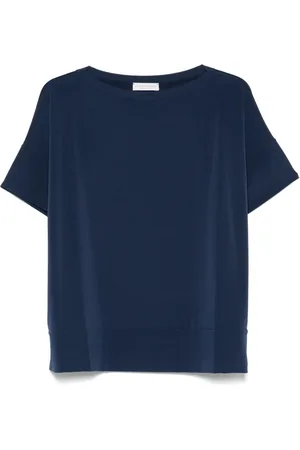 LE TRICOT PERUGIA T-shirt med vandfaldsudskæring