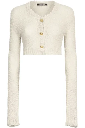 Roberto Cavalli Cropped strikket cardigan