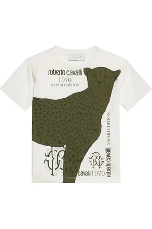 Roberto Cavalli Safari Edition T-shirt med grafisk gepardtryk