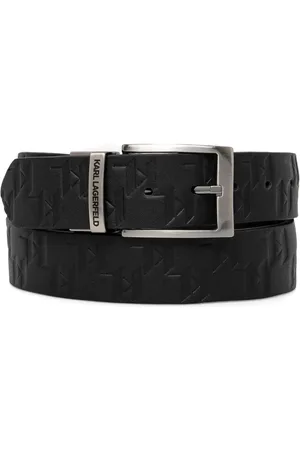 Karl Lagerfeld Tekstureret bælte med K/monogram-logo