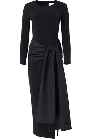 Carolina Herrera Mellemlang kjole med broche-detalje