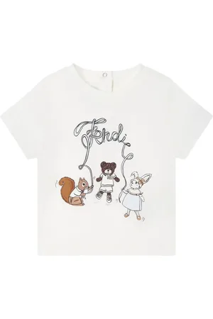 Fendi T-shirt med korte ærmer og grafisk tryk