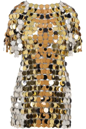 Paco rabanne Kort kjole med chainmail-udsmykning