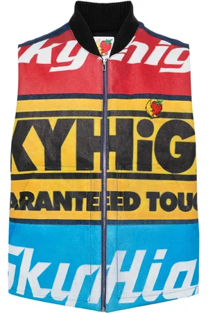Sky High Farm Denimvest med grafisk logo