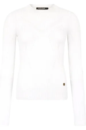 Roberto Cavalli Ribstrikket sweater