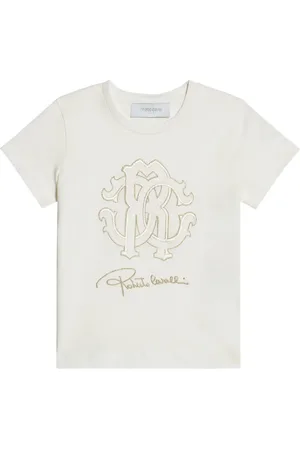 Roberto Cavalli T-shirt med logobroderi