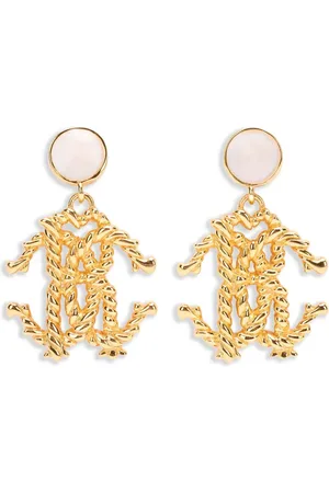 Roberto Cavalli Skulpturelle øreringe med logo