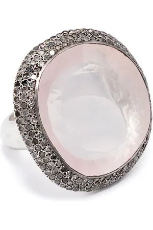 ROSA MARIA Roberta ring i sterlingsølv med diamant og kvarts