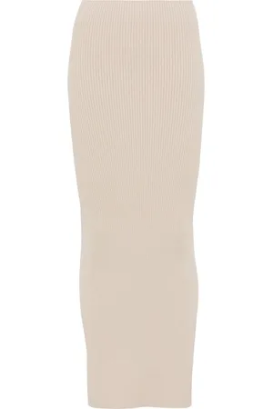 Max Mara Ribbet mellemlang nederdel
