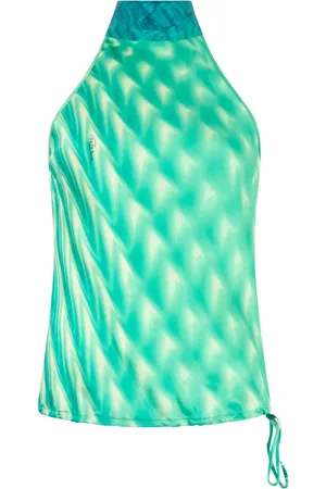 Roberto Cavalli Silketop med grafisk tryk