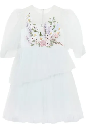 Maison Ava Kjole med blomsterbroderi