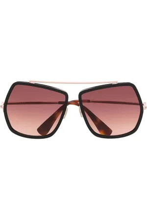 Max Mara Oversize solbriller med geometrisk stel