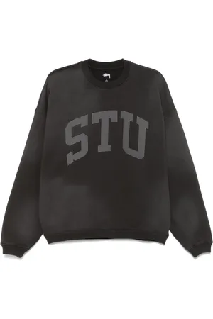STUSSY Sweatshirt med logoapplikation