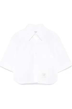 Thom Browne Cropped poplin-skjorte