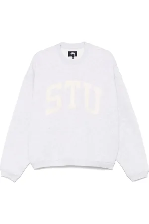 STUSSY Sweatshirt med logoapplikation