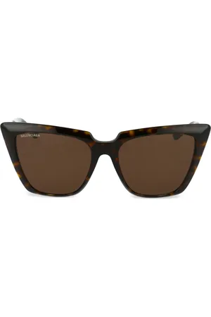 Balenciaga Cat-eye solbriller med skildpaddeskjold-effekt