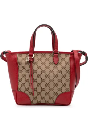 Gucci Lille GG Bree satchel-taske i lærred fra 2016-2024