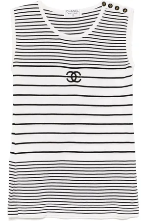 CHANEL Stribet top fra 1990-00