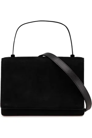 Salvatore Ferragamo Satchel-taske i ruskind og metal med tophåndtag fra 2000-2024