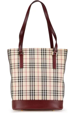 Burberry Skuldertaske i House Check-kanvas fra 2000-2017