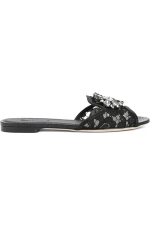 Dolce & Gabbana Flade Bianca sandaler med sløjfe-udsmykning