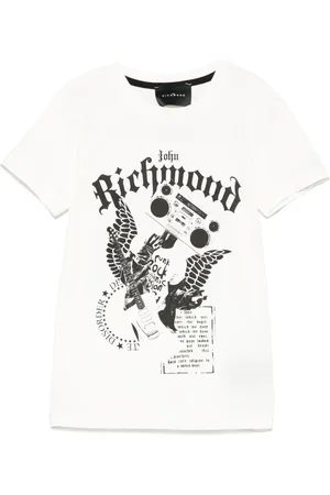 John Richmond T-shirt med grafisk tryk