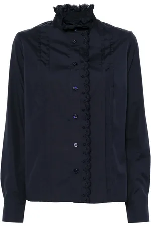 Maison Kitsuné Skjorte med håndværk-broderi
