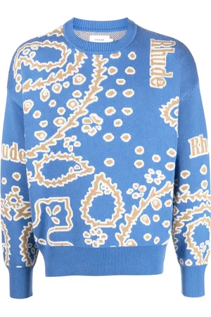 Rhude Intarsiastrikket trøje med logo