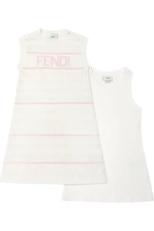 Fendi ærmeløs kjole med logo
