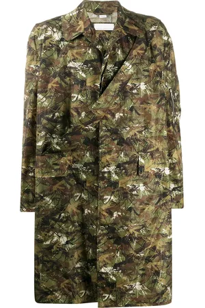 Random Identities Enkeltradet frakke med camouflage-tryk