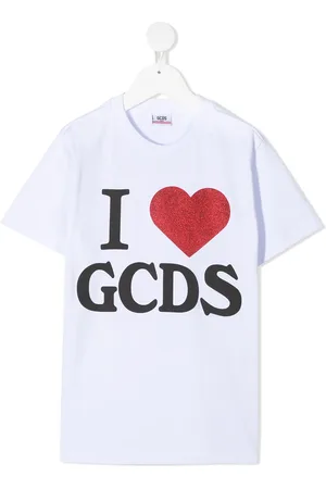 GCDS T-shirt med rund hals og grafisk tryk