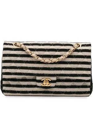 CHANEL Mellemstor Classic Jersey Coco Sailor Double Flap skuldertaske fra 2014
