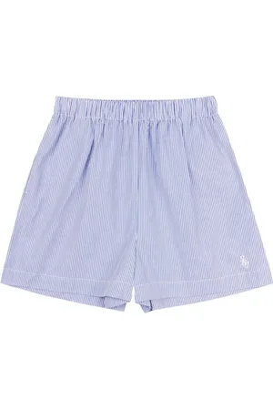 Sporty & Rich Poplin-shorts med striber