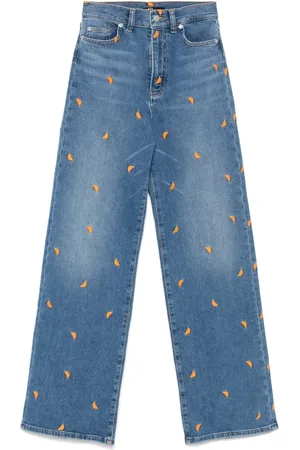 Maje Jeans med frugtbroderi
