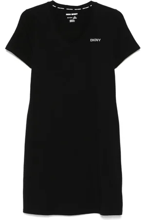 DKNY Kort kjole med nitteudsmykket logo