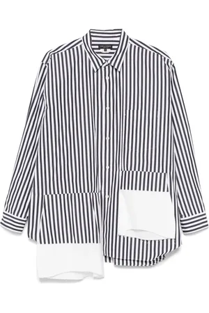 Comme des Garçons Asymmetrisk skjorte med striber