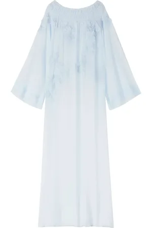 ERMANNO SCERVINO Lang kjole med gennemsigtig broderi
