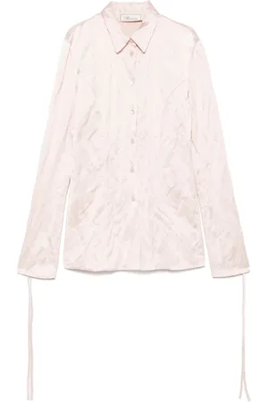 BLUMARINE Krøllet skjorte i satin